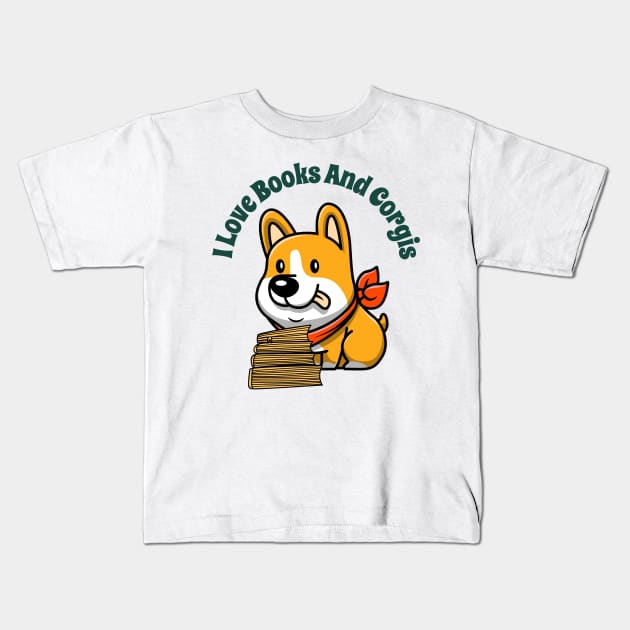 CORGI Girl Funny Book Quotes Kids T-Shirt by SartorisArt1